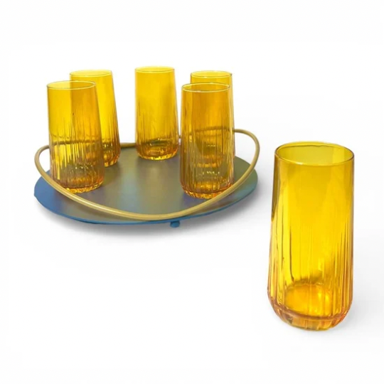 Bhavya Neele Amber 7 piece Thandai Set