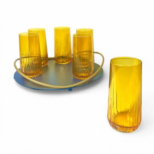 Bhavya Neele Amber 7 piece Thandai Set