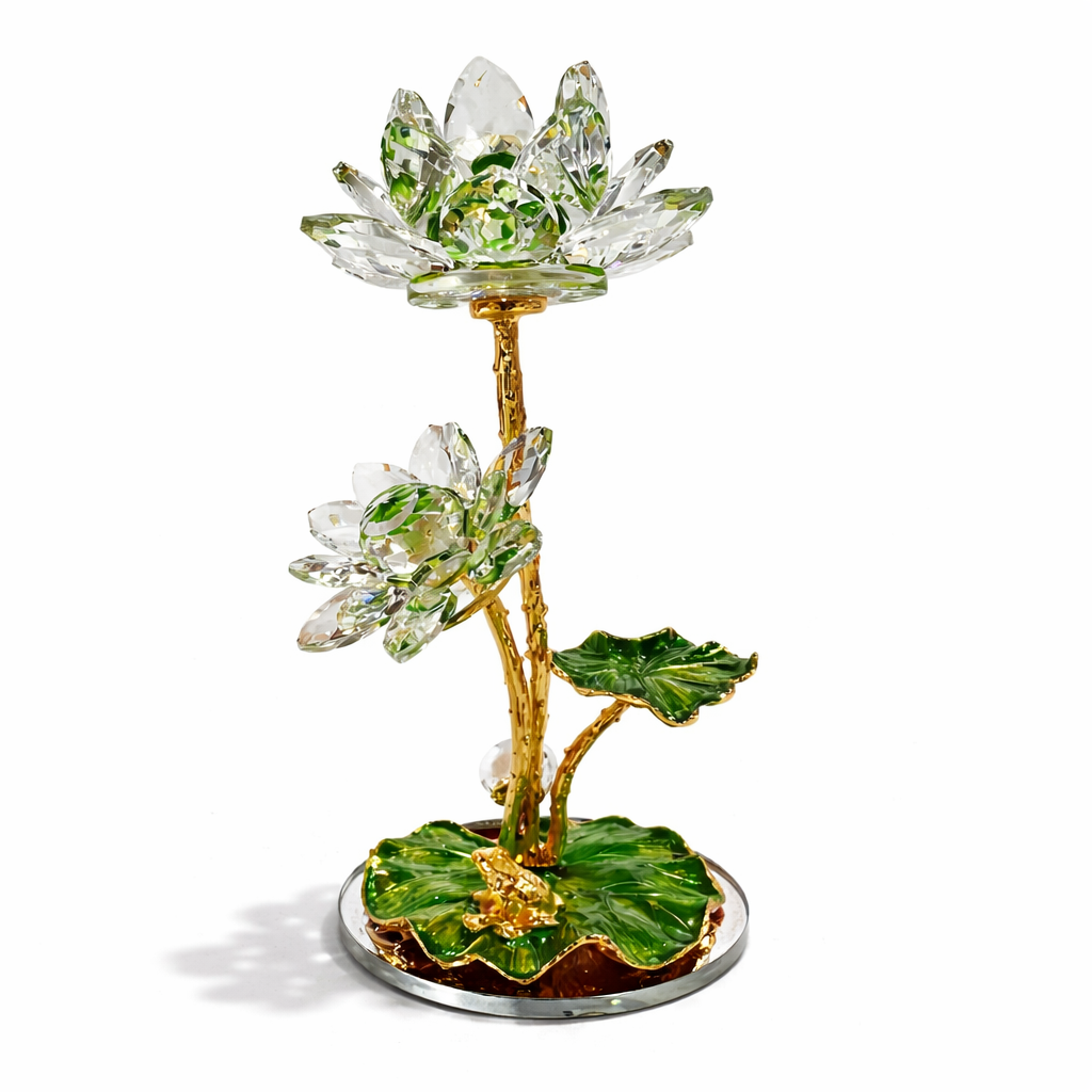 Emerald Crystal Lotus Bloom Flower