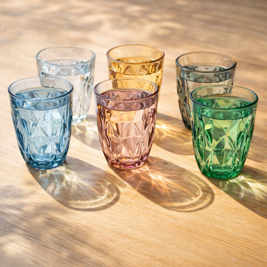 Bhavya Boho Multicolour 6 pieces Glass Set
