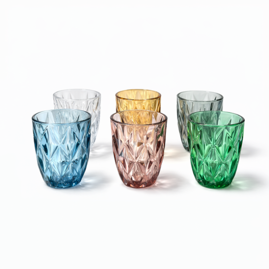 Bhavya Boho Multicolour 6 pieces Glass Set
