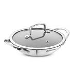 Bergner Argent Samsara TriPly Stainless Steel Appachetty with Glass Lid – 21cm