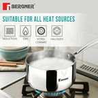 Bergner Argent TriPly Stainless Steel Saucepan – 14cm