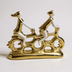 Golden Duo Cycling Figurine