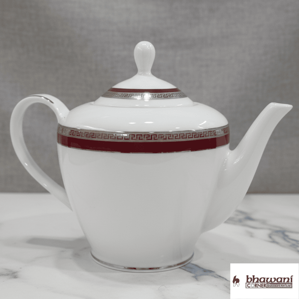 RHAYA RED – 17 PIECE PORCELAIN TEA SET