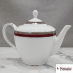 RHAYA RED – 17 PIECE PORCELAIN TEA SET