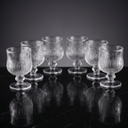 Royal Heritage Embossed Shots Appetizer Glass(Set of 6 pieces)