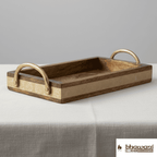 THE MIDAS TOUCH – MANGO WOOD TRAY WITH GOLD MUG SET