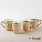 THE MIDAS TOUCH – MANGO WOOD TRAY WITH GOLD MUG SET