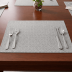 Basket Weave Textured Table Mat Set (Set of 6)