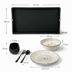 Bhavya Black Imperial Bed Breakfast Set