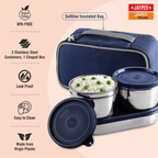 Jaypee Basix Stainless Steel Lunch Box with Insulated Bag