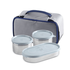 Jaypee Basix Stainless Steel Lunch Box with Insulated Bag
