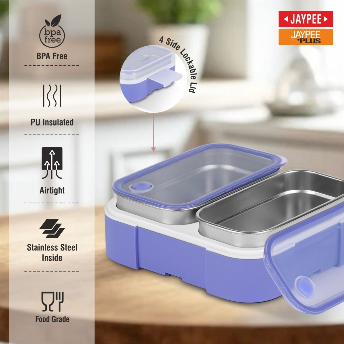 Jaypee Boxi 2 Lunch Box Purple
