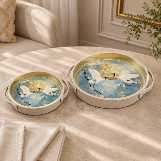 Celestial Crane Duo Tray Set