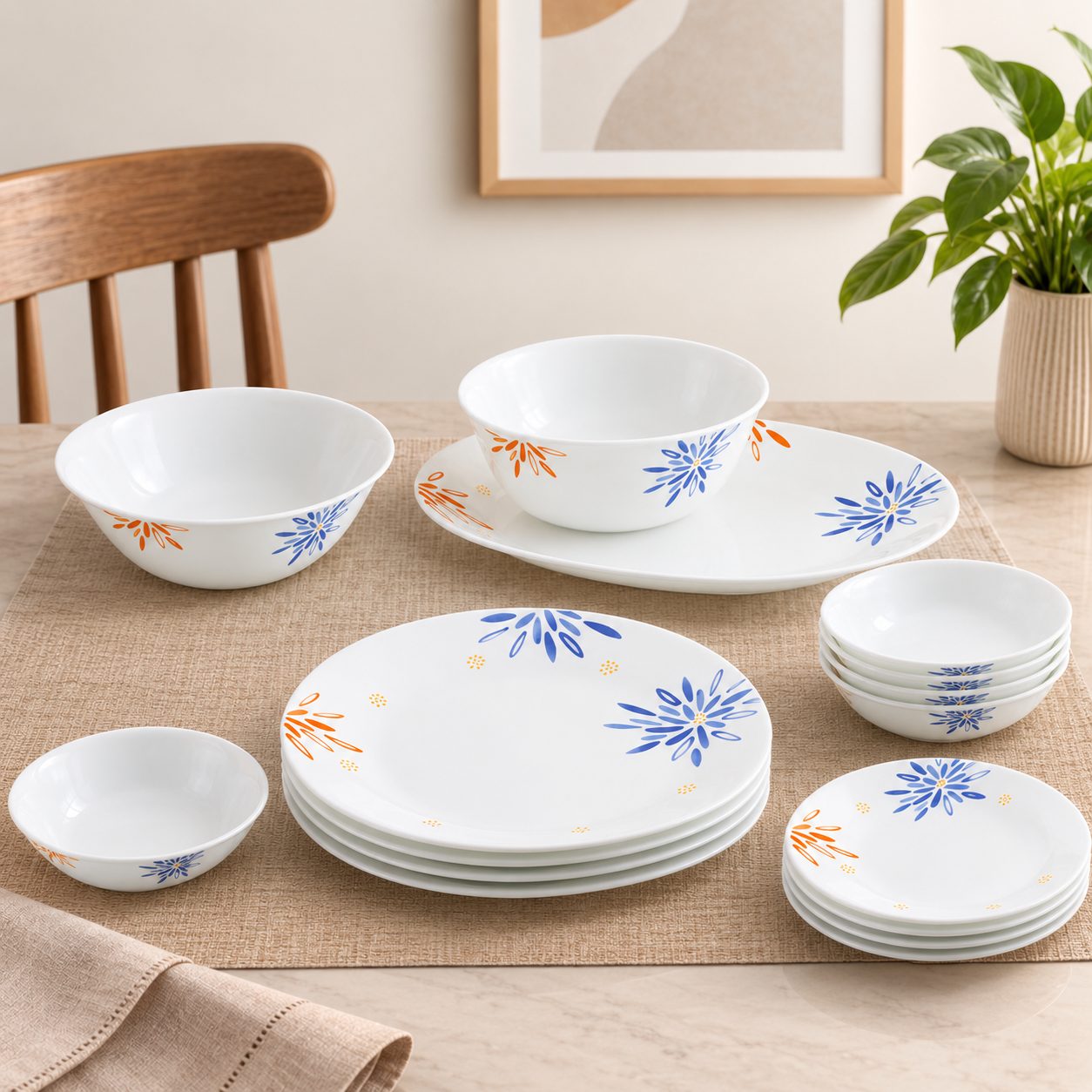 Corelle Carnival 21-piece Dinner Set