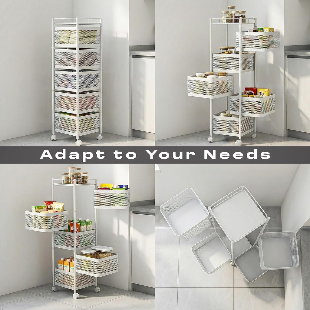 Five-Tier Square Metal Rack
