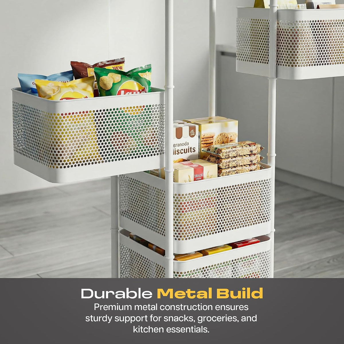 Five-Tier Square Metal Rack