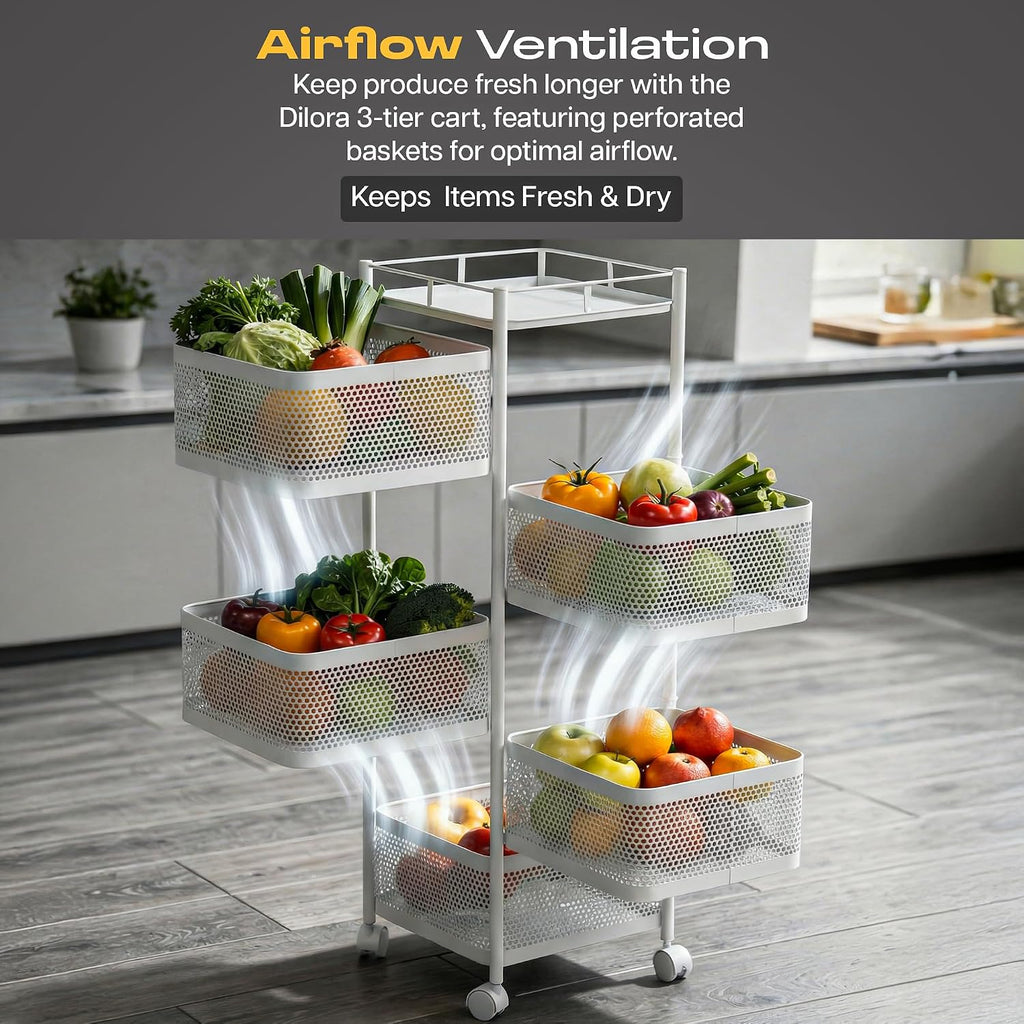 Five-Tier Square Metal Rack