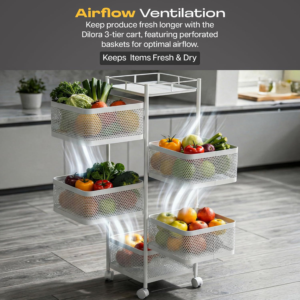 Five-Tier Square Metal Rack