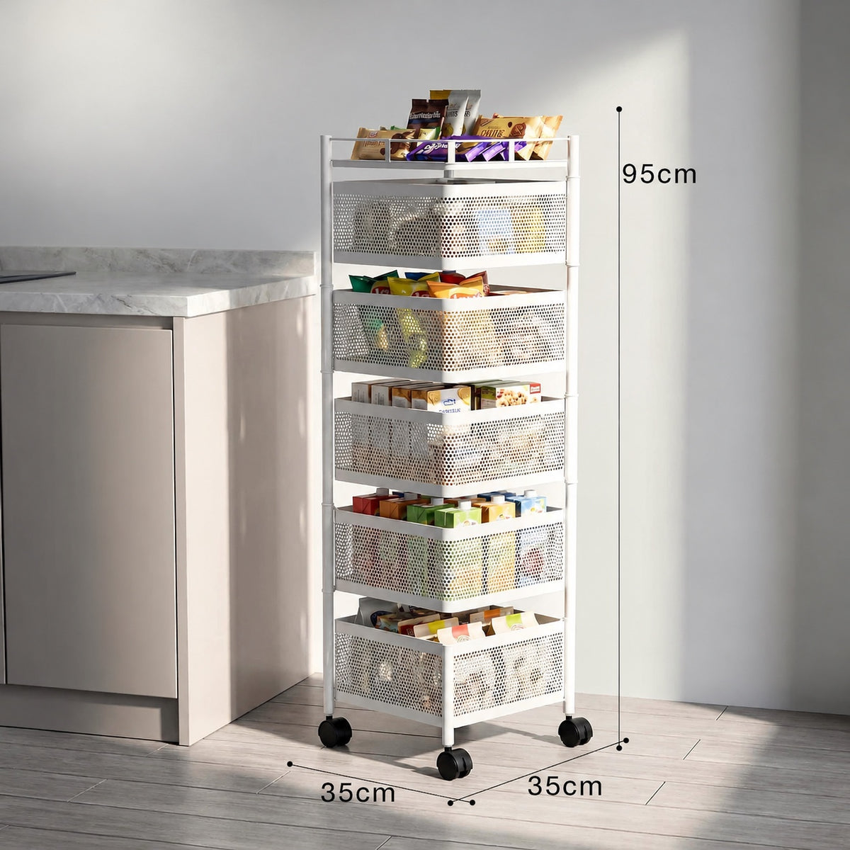 Five-Tier Square Metal Rack